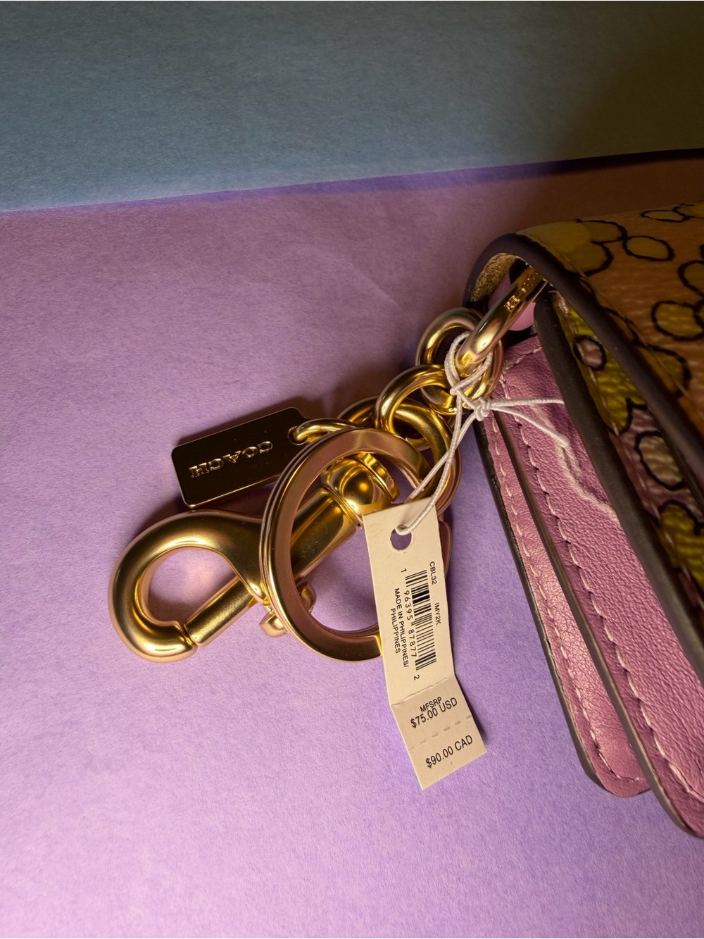 Coach Mini Klare Bag Charm with Blocked Floral Print Keychain – NWT: - Picture 4 of 8
